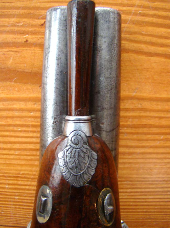 A fine pair of Double Barreled English Flintlock Coach Pistols by James Wilkinson, London, circa 1810, Gunmaker to His Majesty King George III. — image 7